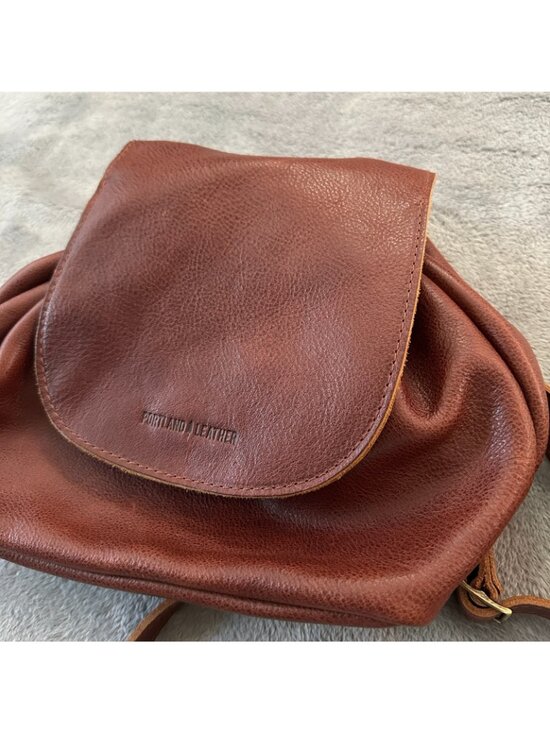 Portland Leather Company Bucket Bag Backpack Brown Cinch main image 7